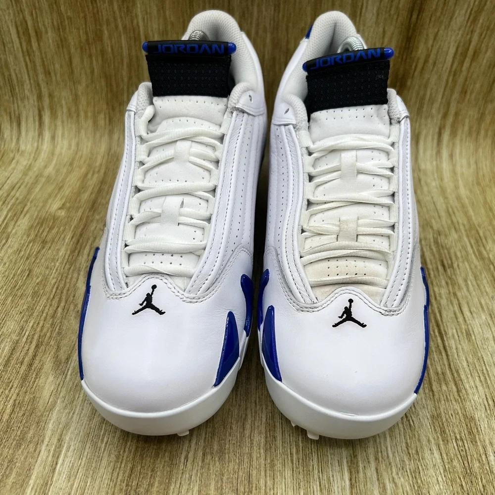 Nike Air Jordan 14 Retro Golf Men's Size 8.5 White Hyper Royal Spiked HJ7710-101